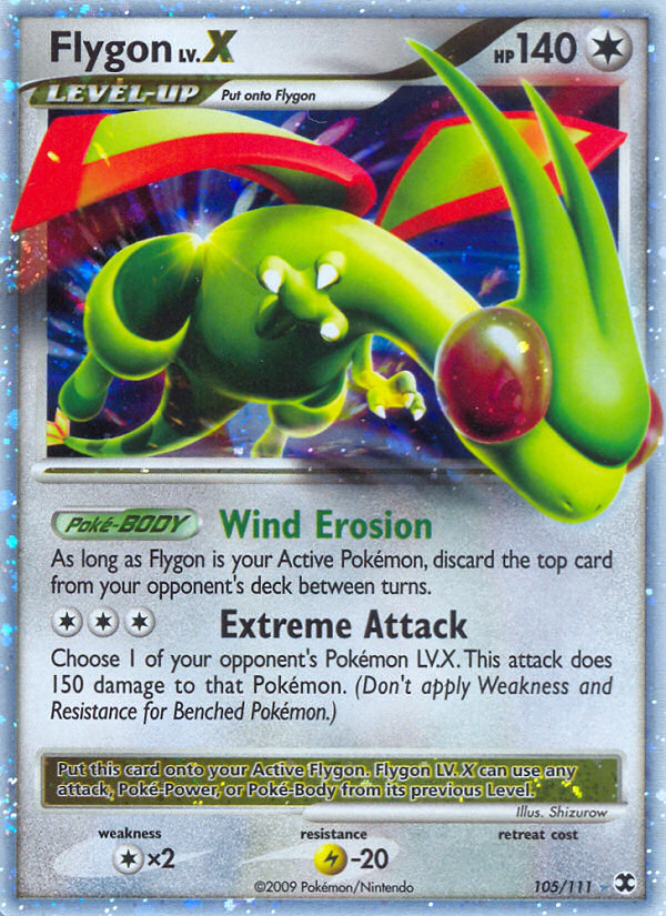 Flygon LV.X (105/111) [Platinum: Rising Rivals] | Jomio and Rueliete's Cards and Comics