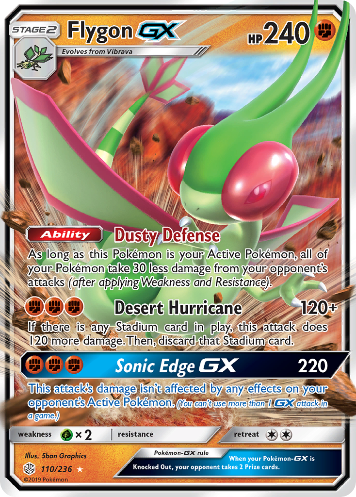 Flygon GX (110/236) [Sun & Moon: Cosmic Eclipse] | Jomio and Rueliete's Cards and Comics