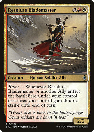Resolute Blademaster [Battle for Zendikar] | Jomio and Rueliete's Cards and Comics