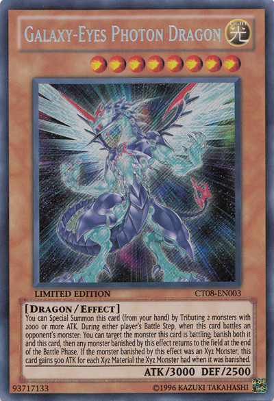 Galaxy-Eyes Photon Dragon [CT08-EN003] Secret Rare | Jomio and Rueliete's Cards and Comics