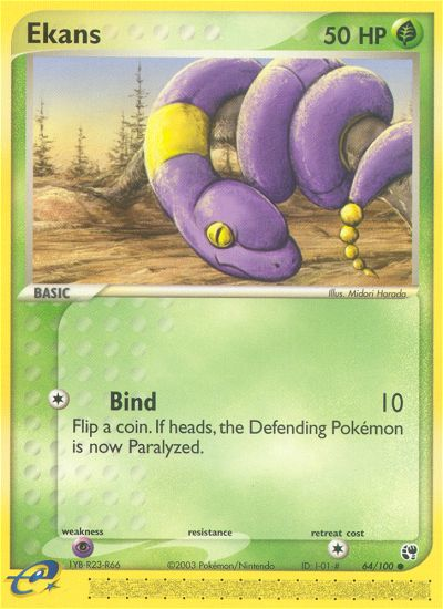 Ekans (64/100) [EX: Sandstorm] | Jomio and Rueliete's Cards and Comics
