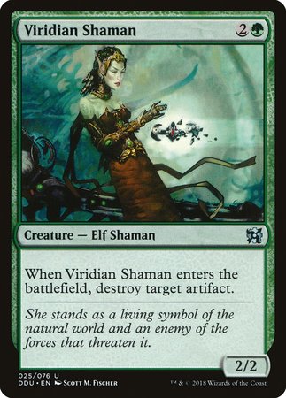 Viridian Shaman [Duel Decks: Elves vs. Inventors] | Jomio and Rueliete's Cards and Comics