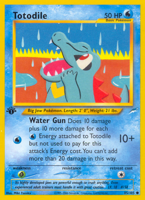 Totodile (85/105) [Neo Destiny 1st Edition] | Jomio and Rueliete's Cards and Comics