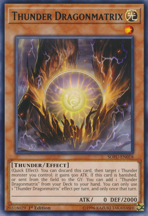 Thunder Dragonmatrix [SOFU-EN018] Rare | Jomio and Rueliete's Cards and Comics