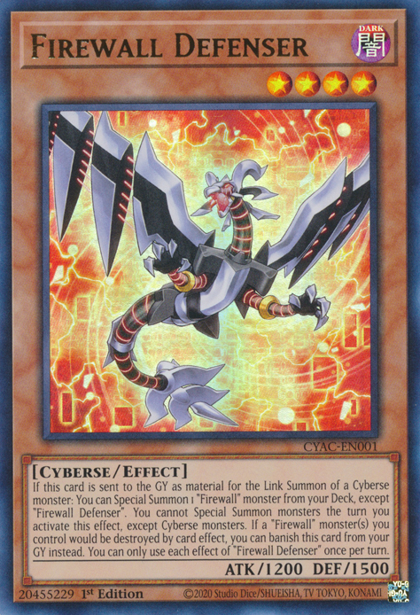 Firewall Defenser [CYAC-EN001] Ultra Rare | Jomio and Rueliete's Cards and Comics
