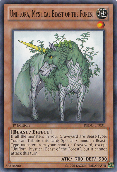 Uniflora, Mystical Beast of the Forest [REDU-EN031] Common | Jomio and Rueliete's Cards and Comics