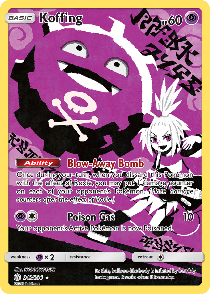 Koffing (243/236) [Sun & Moon: Cosmic Eclipse] | Jomio and Rueliete's Cards and Comics