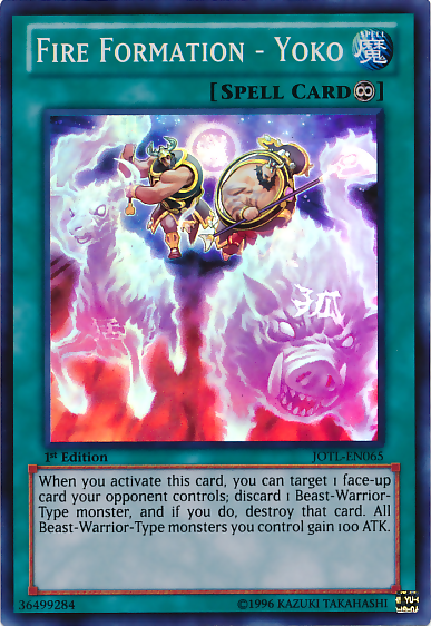 Fire Formation - Yoko [JOTL-EN065] Super Rare | Jomio and Rueliete's Cards and Comics