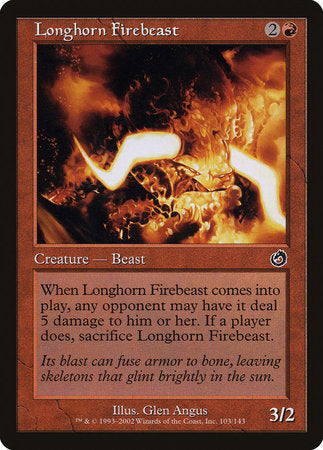 Longhorn Firebeast [Torment] | Jomio and Rueliete's Cards and Comics