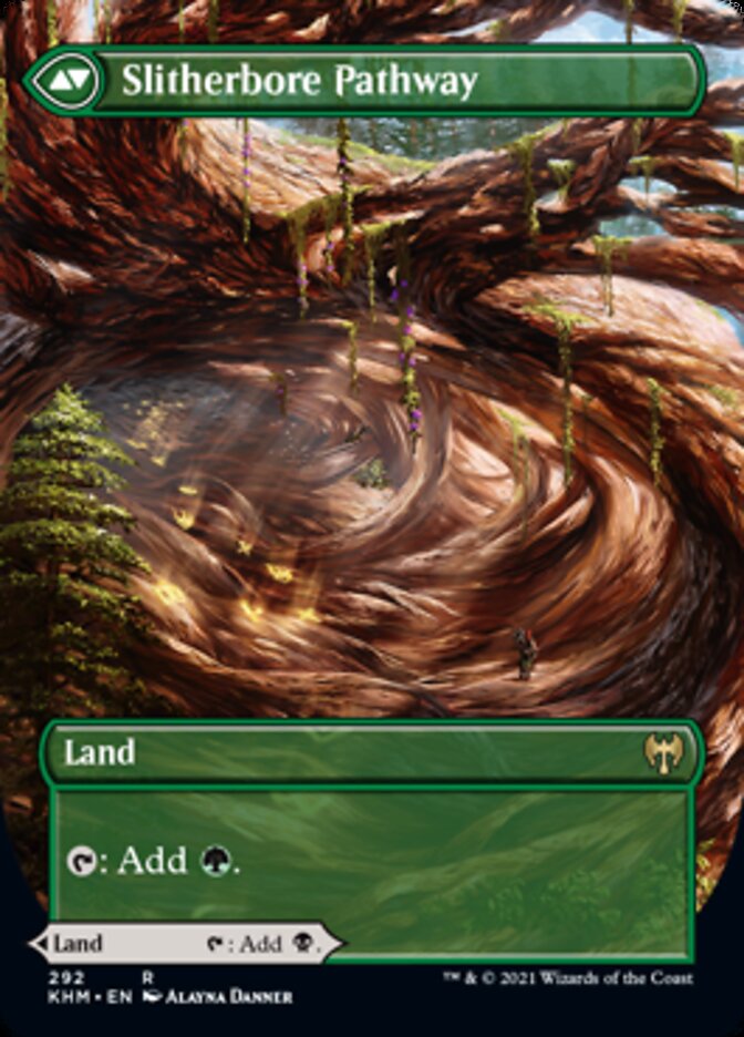 Darkbore Pathway // Slitherbore Pathway (Borderless Alternate Art) [Kaldheim] | Jomio and Rueliete's Cards and Comics
