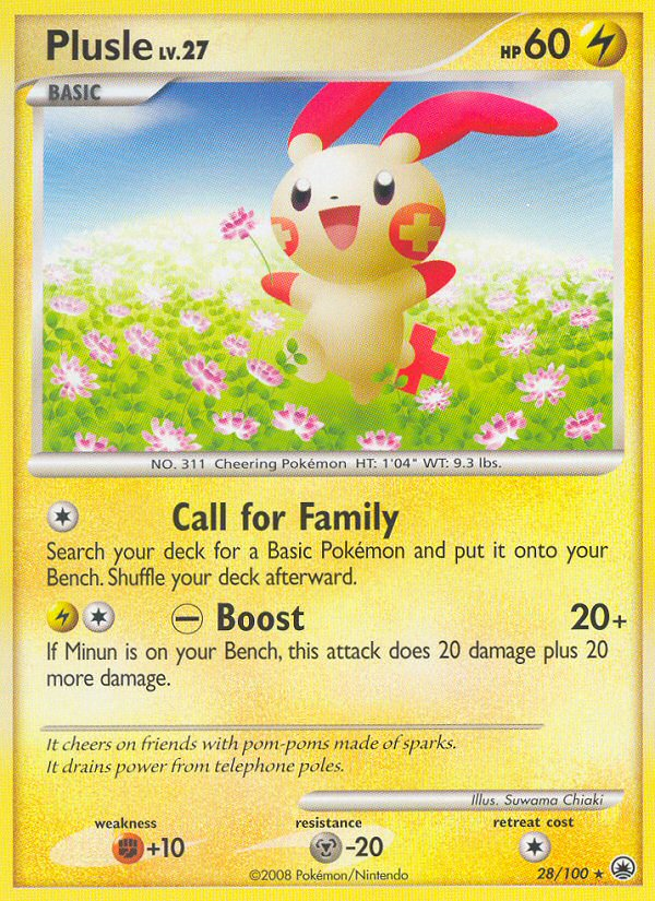 Plusle (28/100) [Diamond & Pearl: Majestic Dawn] | Jomio and Rueliete's Cards and Comics