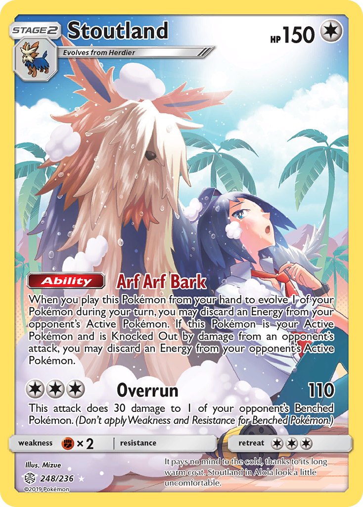 Stoutland (248/236) [Sun & Moon: Cosmic Eclipse] | Jomio and Rueliete's Cards and Comics