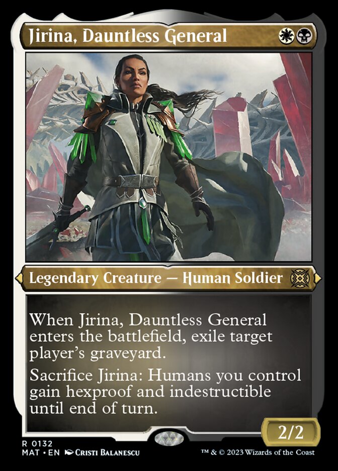 Jirina, Dauntless General (Foil Etched) [March of the Machine: The Aftermath] | Jomio and Rueliete's Cards and Comics