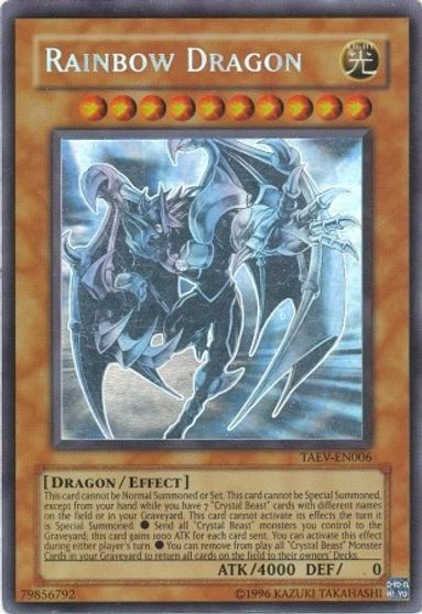 Rainbow Dragon (Chaos Neos Misprint) [TAEV-EN006] Ghost Rare | Jomio and Rueliete's Cards and Comics