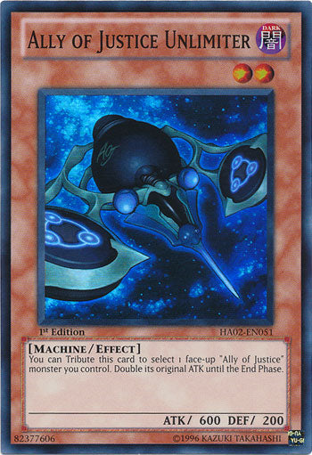 Ally of Justice Unlimiter [HA02-EN051] Super Rare | Jomio and Rueliete's Cards and Comics