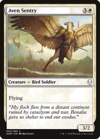 Aven Sentry [Dominaria] | Jomio and Rueliete's Cards and Comics