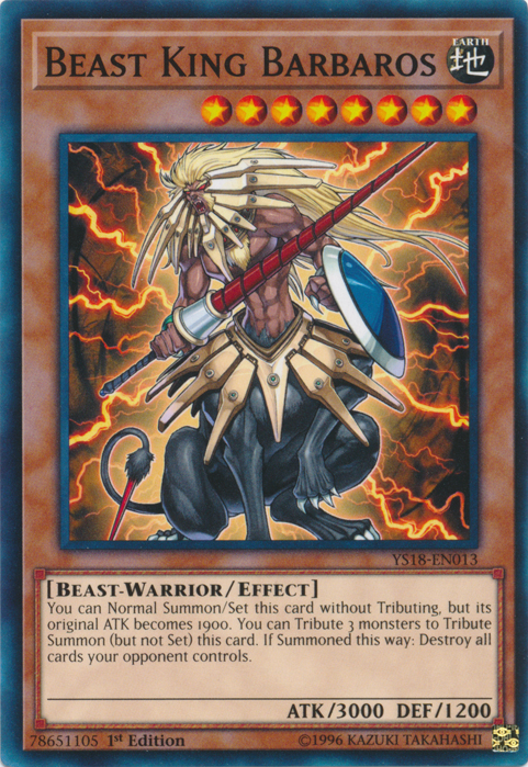 Beast King Barbaros [YS18-EN013] Common | Jomio and Rueliete's Cards and Comics