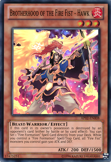 Brotherhood of the Fire Fist - Hawk [AP02-EN008] Super Rare | Jomio and Rueliete's Cards and Comics