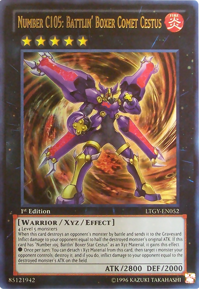 Number C105: Battlin' Boxer Comet Cestus [LTGY-EN052] Ultra Rare | Jomio and Rueliete's Cards and Comics