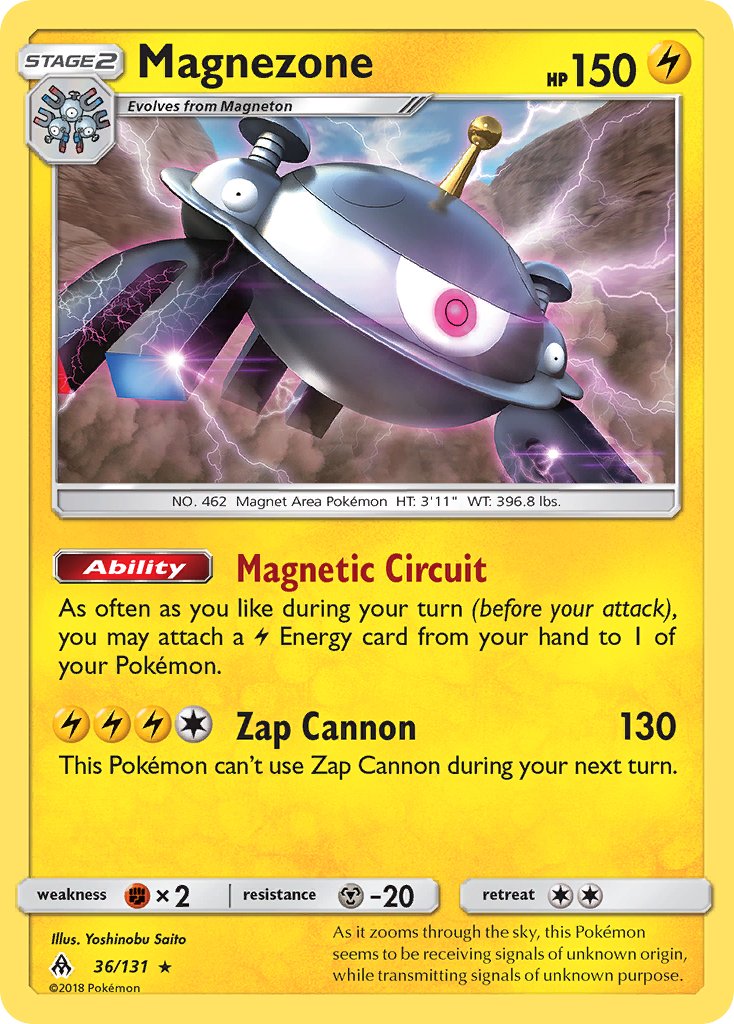 Magnezone (36/131) (Prerelease Kit Exclusive) (Theme Deck Exclusive) [Sun & Moon: Forbidden Light] | Jomio and Rueliete's Cards and Comics