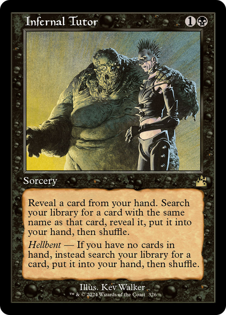Infernal Tutor (Retro Frame) [Ravnica Remastered] | Jomio and Rueliete's Cards and Comics