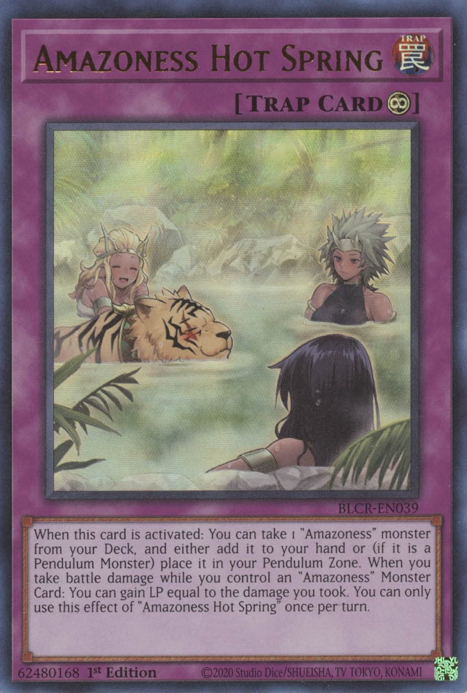 Amazoness Hot Spring [BLCR-EN039] Ultra Rare | Jomio and Rueliete's Cards and Comics