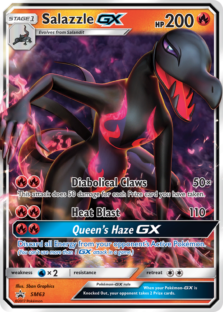 Salazzle GX (SM63) [Sun & Moon: Black Star Promos] | Jomio and Rueliete's Cards and Comics