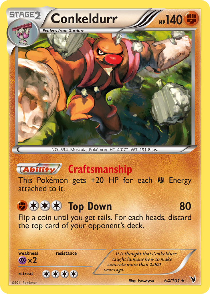 Conkeldurr (64/101) [Black & White: Noble Victories] | Jomio and Rueliete's Cards and Comics