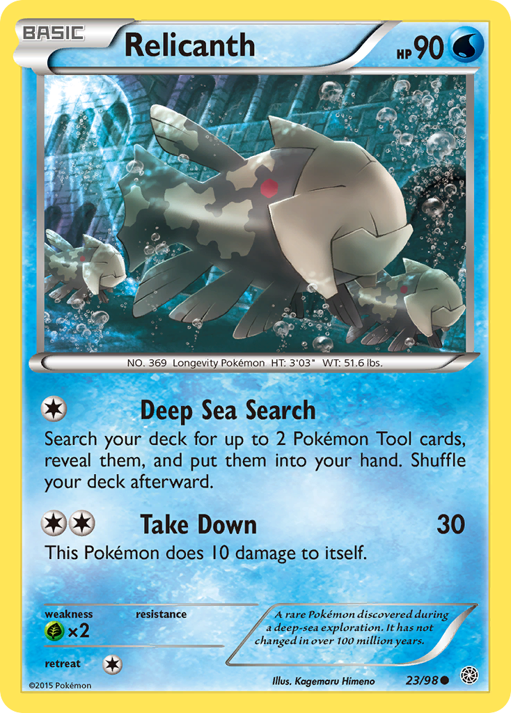 Relicanth (23/98) [XY: Ancient Origins] | Jomio and Rueliete's Cards and Comics