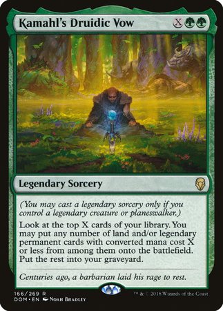 Kamahl's Druidic Vow [Dominaria] | Jomio and Rueliete's Cards and Comics