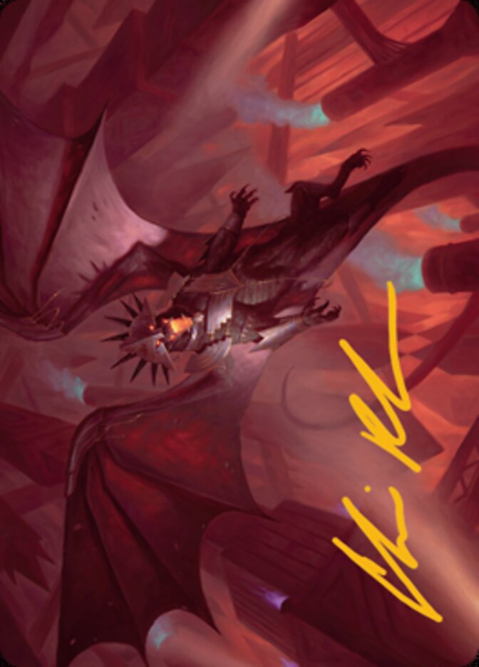 Ziatora, the Incinerator Art Card (Gold-Stamped Signature) [Streets of New Capenna Art Series] | Jomio and Rueliete's Cards and Comics