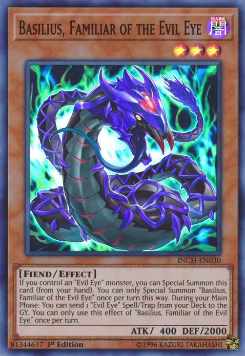 Basilius, Familiar of the Evil Eye [INCH-EN030] Super Rare | Jomio and Rueliete's Cards and Comics