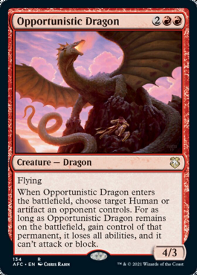 Opportunistic Dragon [Dungeons & Dragons: Adventures in the Forgotten Realms Commander] | Jomio and Rueliete's Cards and Comics