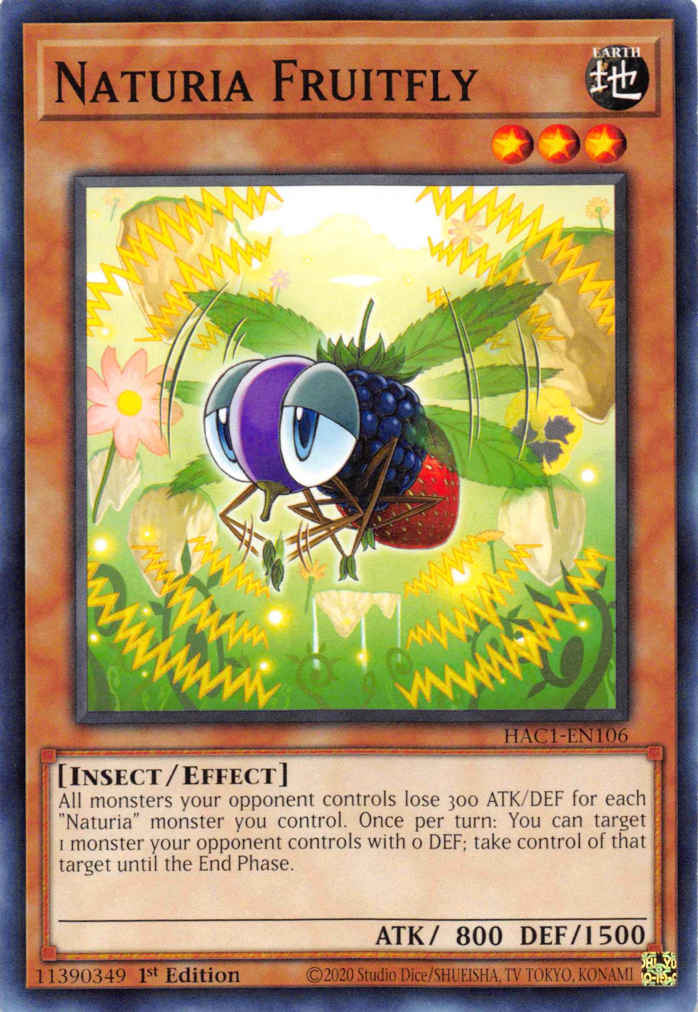 Naturia Fruitfly [HAC1-EN106] Common | Jomio and Rueliete's Cards and Comics