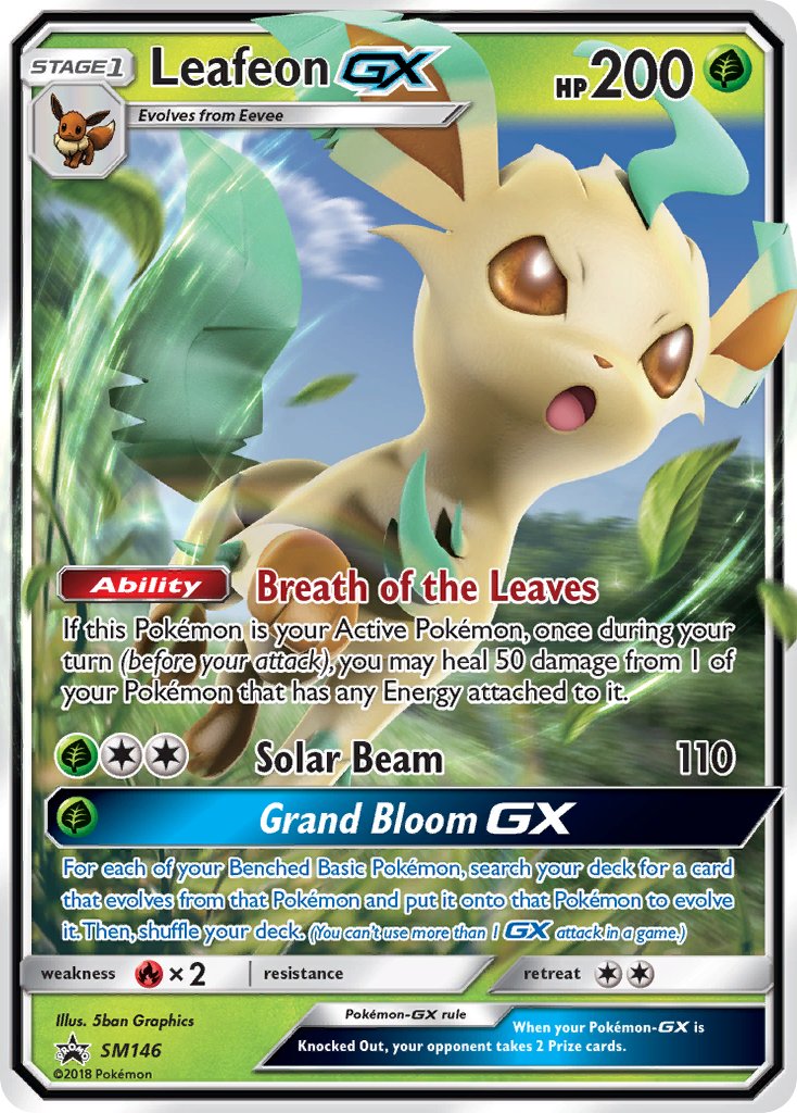 Leafeon GX (SM146) [Sun & Moon: Black Star Promos] | Jomio and Rueliete's Cards and Comics