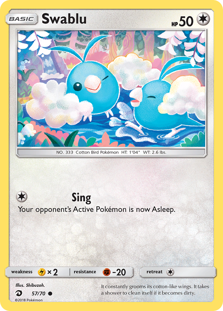 Swablu (57/70) [Sun & Moon: Dragon Majesty] | Jomio and Rueliete's Cards and Comics
