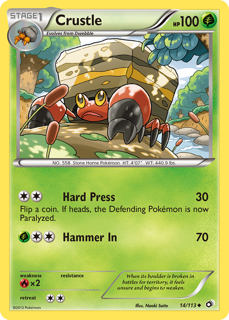 Crustle (14/113) [Black & White: Legendary Treasures] | Jomio and Rueliete's Cards and Comics