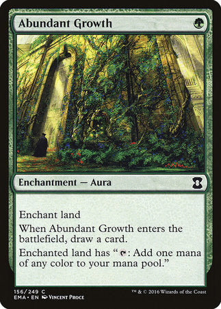 Abundant Growth [Eternal Masters] | Jomio and Rueliete's Cards and Comics
