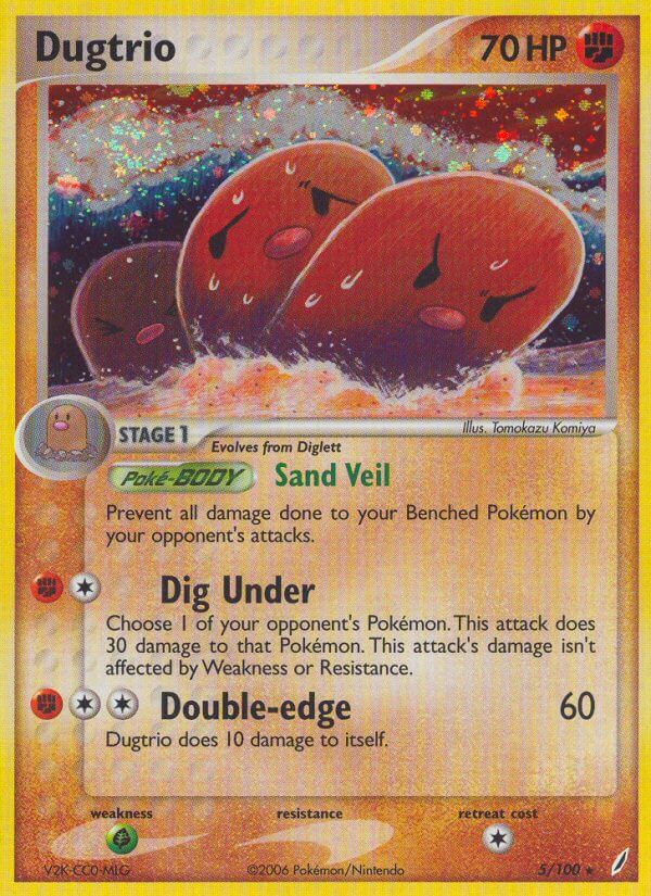 Dugtrio (5/100) (Theme Deck Exclusive) [EX: Crystal Guardians] | Jomio and Rueliete's Cards and Comics
