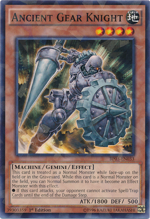 Ancient Gear Knight (Shatterfoil) [BP03-EN033] Rare | Jomio and Rueliete's Cards and Comics