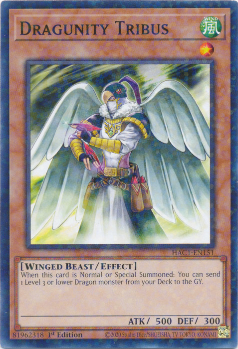 Dragunity Tribus (Duel Terminal) [HAC1-EN151] Common | Jomio and Rueliete's Cards and Comics