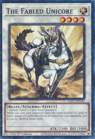 The Fabled Unicore (Duel Terminal) [HAC1-EN147] Common | Jomio and Rueliete's Cards and Comics