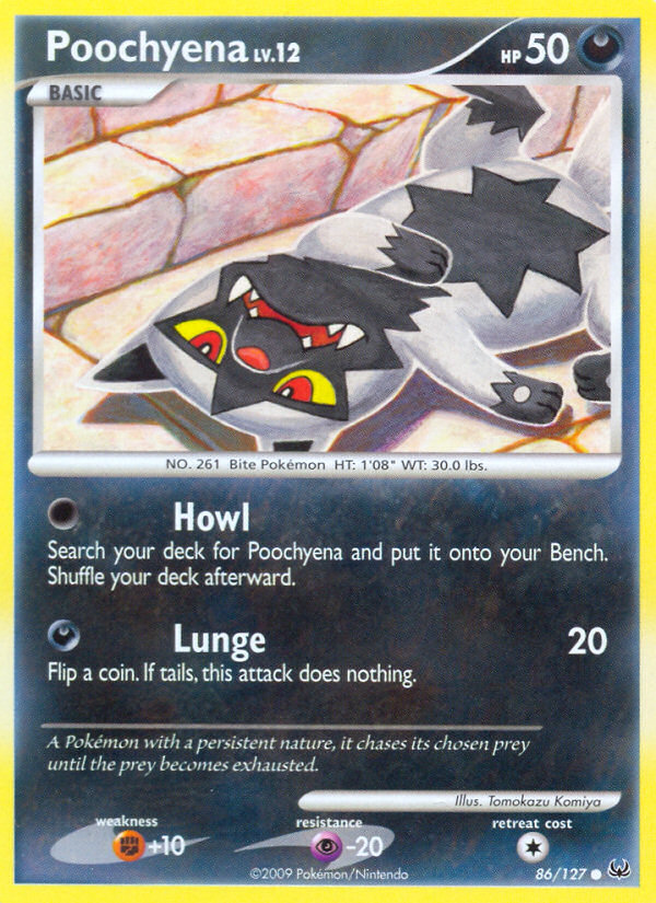 Poochyena (86/127) [Platinum: Base Set] | Jomio and Rueliete's Cards and Comics