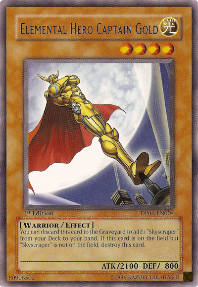 Elemental Hero Captain Gold [DP06-EN004] Rare | Jomio and Rueliete's Cards and Comics