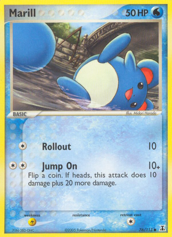 Marill (76/113) [EX: Delta Species] | Jomio and Rueliete's Cards and Comics