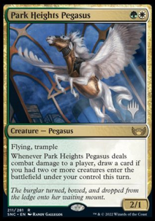 Park Heights Pegasus (Promo Pack) [Streets of New Capenna Promos] | Jomio and Rueliete's Cards and Comics