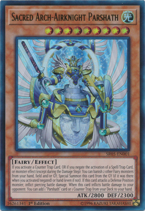 Sacred Arch-Airknight Parshath [SR05-EN001] Ultra Rare | Jomio and Rueliete's Cards and Comics