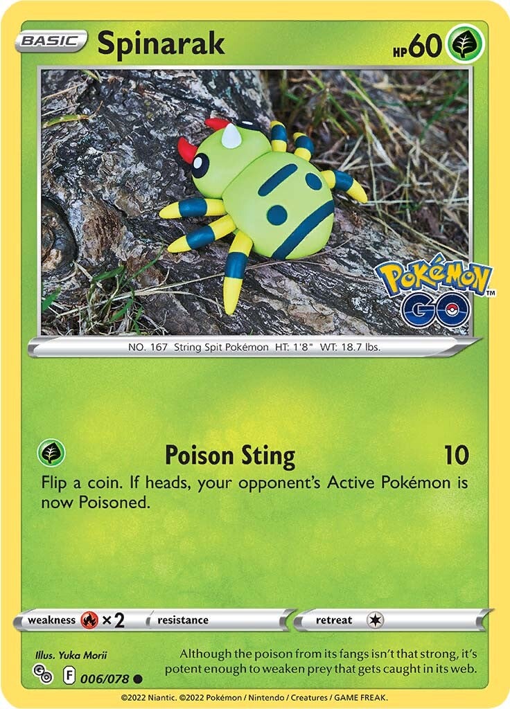 Spinarak (006/078) [Pokémon GO] | Jomio and Rueliete's Cards and Comics
