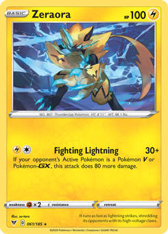 Zeraora (061/185) [Sword & Shield: Vivid Voltage] | Jomio and Rueliete's Cards and Comics