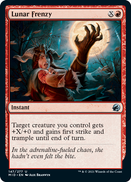 Lunar Frenzy [Innistrad: Midnight Hunt] | Jomio and Rueliete's Cards and Comics
